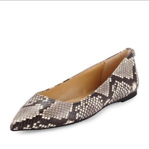 Michael Michael Kors Python Snakeskin Flats shoes size 11 EUC